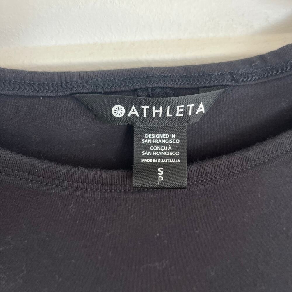 Athleta Essential Top Long Sleeve Black Supima Cotton Women's Small - Picture 4 of 6